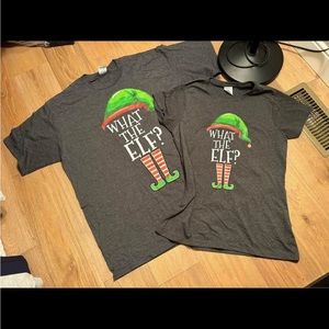 His And Hers Christmas Holiday Shirts, Small/XL